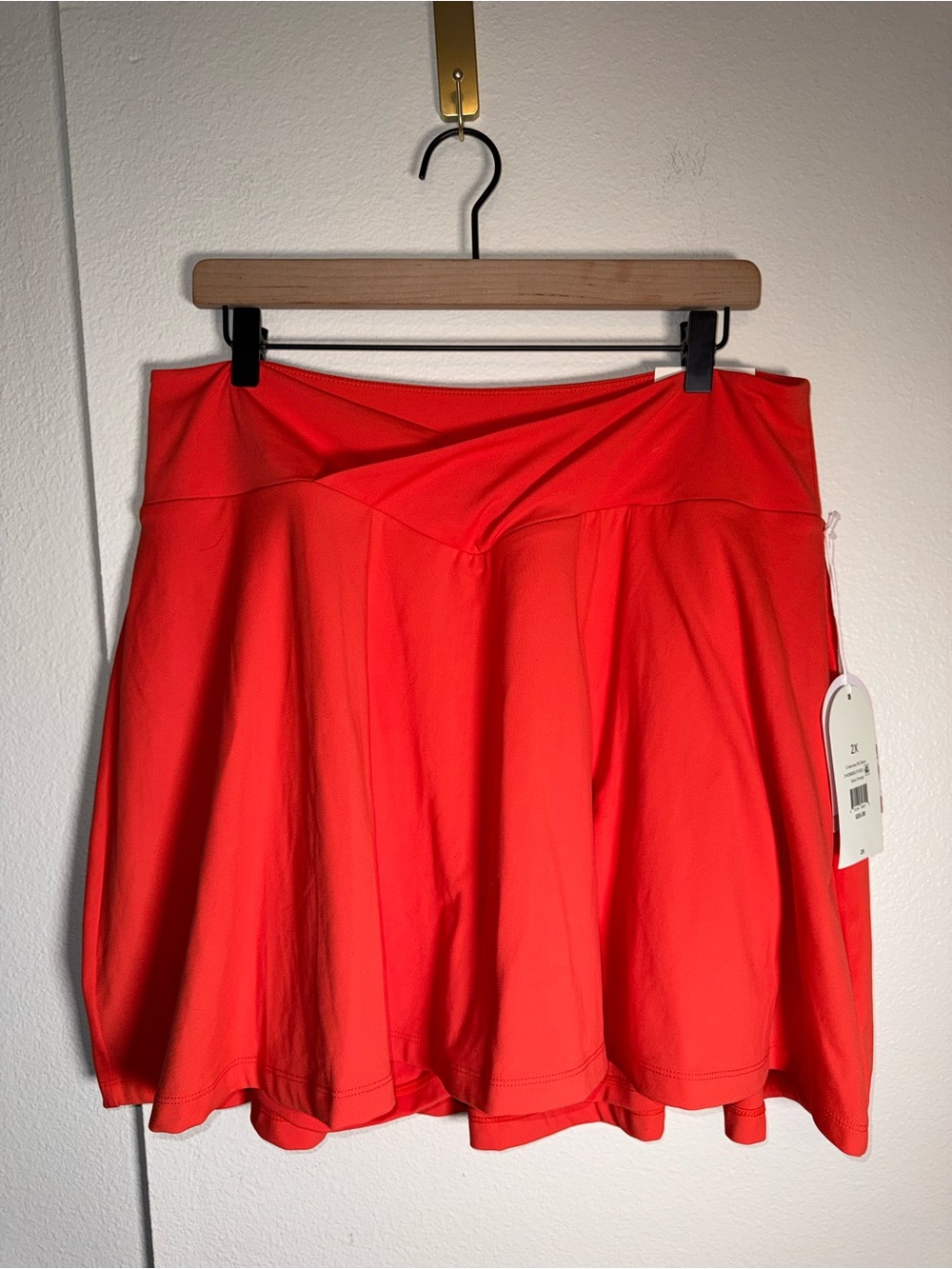 NWT BLOGILATES CrissCross Slit Skort in Spicy Orange Tennis Prep Golf Skirt 2X
